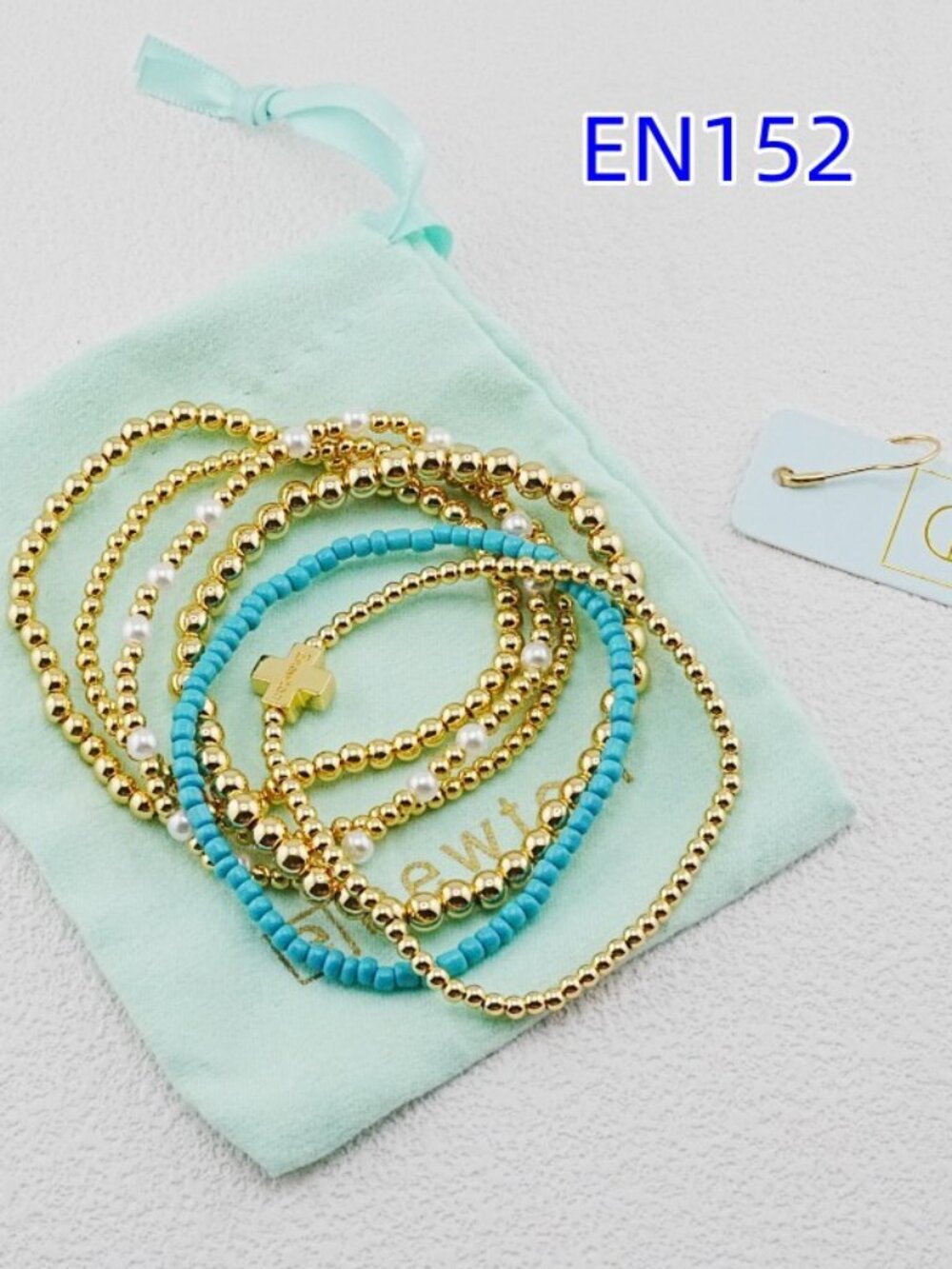 Enewton Blue-Tone Cross Bracelet Set